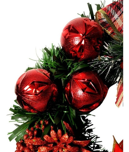 Imagem 3 de 4 de Enfeite Guirlanda Artesanal De Natal Luxo Ursinho Urso