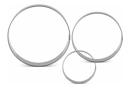 Liliao Round/circle Cookie Cutters - 3 Various Size - Large:
