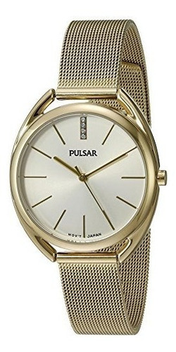 Reloj De Vestir De Cuarzo En Tono Dorado Pulsar Para Mujer (