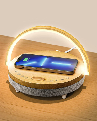 Beside Table Led Night Light With Wireless Charger And