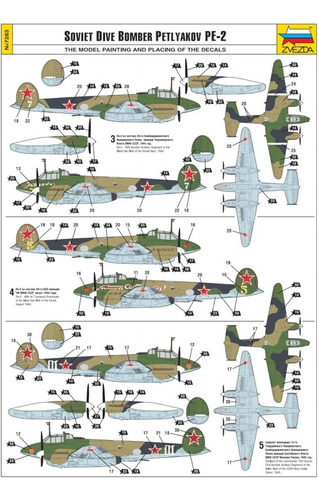 Maqueta Avión Petlyakov Pe-2 Soviet Dive Bomber 1/72 Zvezda