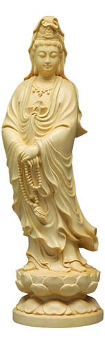 Mozhixue Feng Shui Kuan Yin Estatua Buda Tallada Mano Suerte