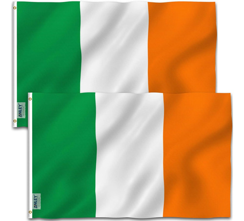 Paquete De 2 Banderas De Irlanda Anley Fly Breeze De 3 X 5 P