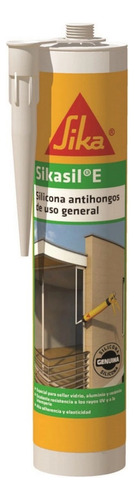 Sika Sikasil E silicona antihongos sello junta vidrio negro 280ml