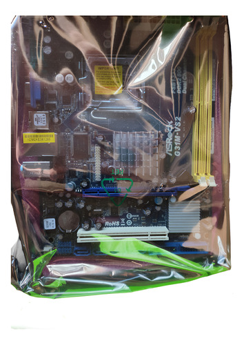 Placa-mãe Asrock G31m-vs2 Fsb1333 - Versão 1.01 Verde-escuro