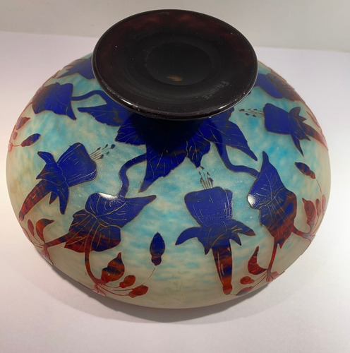 Antiguo Vidrio Firmado Artistico Le Verre Francais Original (Usado)