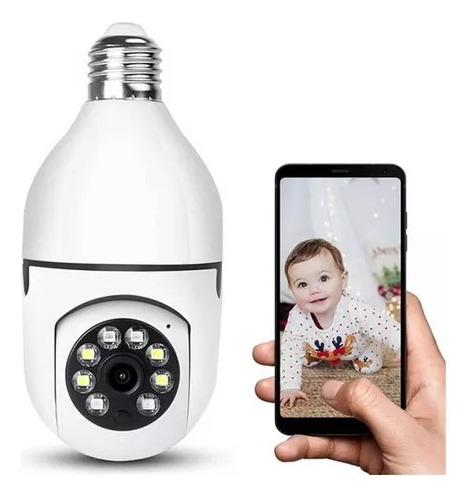 Foco Cámara Led Espía 360 Wifi Tiempo Real