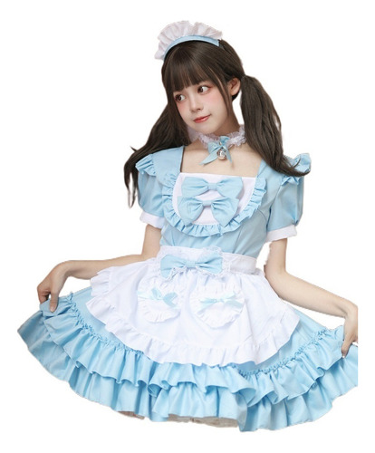 Conjunto De Vestidos De Sirvienta De Cosplay De Talla Grande