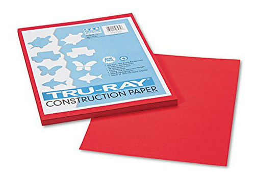 Papel Construcción Rojo Festivo  9x12 50 Hojas