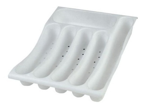 Cubiertero Axen Plastico Blanco 6 Divisiones Organizador