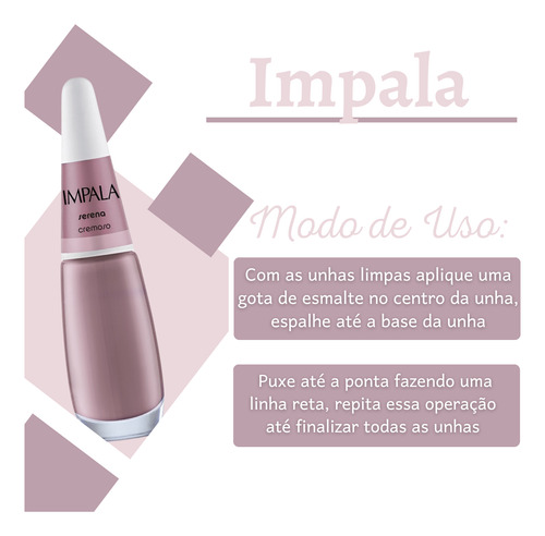 Kit 3 Esmaltes Impala Cremosos Tons De Nude Clarinho Básicos