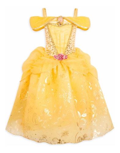 Bella Y Bestia Disfraz Vestido Talla 7-8 Disney Store Orig