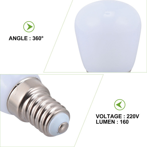 5 Bombillas Led Para Nevera, 200 Lm, 3 W, E14, Para Lámpara