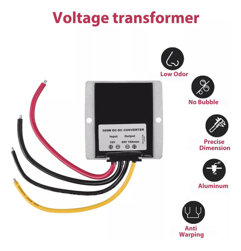 Convertidor Dc Dc De 12v A 24v 15a 360w Convertidor Dc Ste