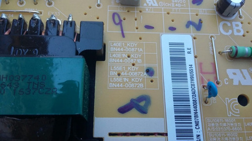 Fuente De Pantalla Smart Samsung Curva Mod Un55k6550af (Usado)