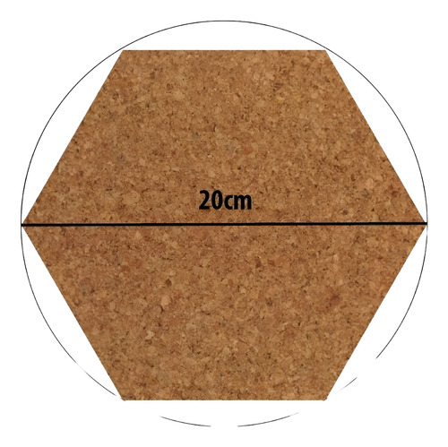 Pizarra Hexágono Corcho 20x20 Setx6 Revestimiento Deco