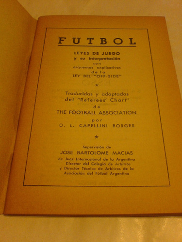 Futbol-(leyes De Juego Y Su Interpretacion)(agosto 1953)unic