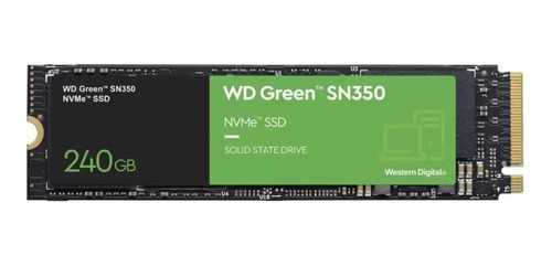 Imagen 2 de 4 de Disco Solido Ssd 240gb Western Digital Green Sn350 M.2 Nvme
