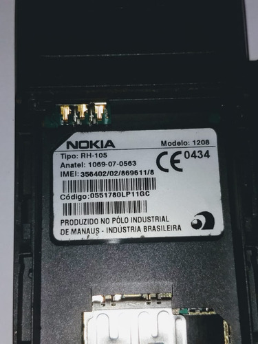 Celular Nokia 1208, De 01 Chip