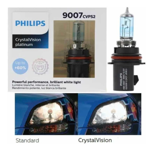 Set 2x Bulbos Philips Crystal Vision Focos 9007 Hb5 65/55w