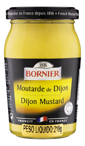 Mostarda Dijon Bornier sem glúten 210 g