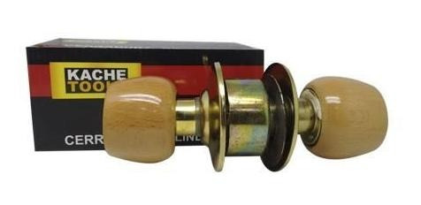 Cerradura Ba?o 5831 A P/b Bk Madera Clara Escudo Dorado Kach
