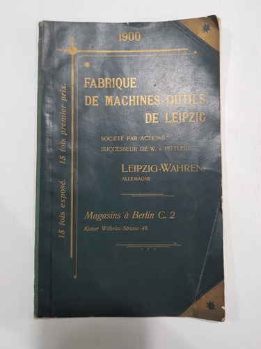 Antiguo Catálogo Tornos Manuales 1900 Berlín Mag 58680