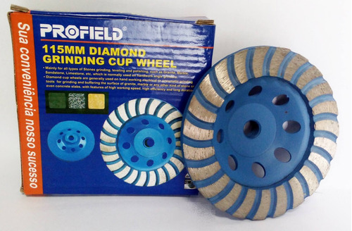 Rebolo Diamantado Turbo 115mm Profiel Rosca M14 - Caixa