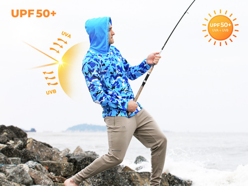 Sudadera Con Capucha Con Protección Solar Para Hombre, Camis