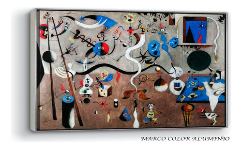 Cuadro Canvas Carnaval De Arlequin Con Marco Flot. 90x140 Cm
