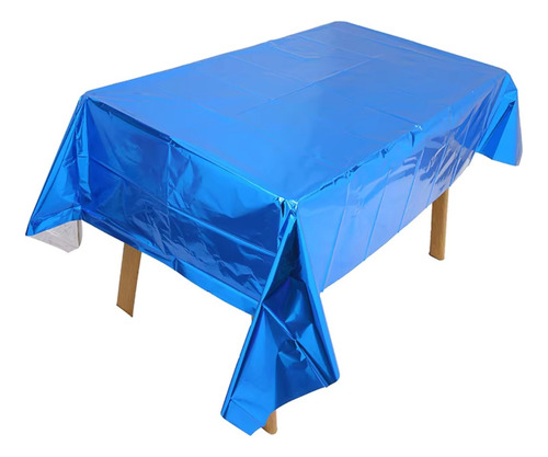 5 Mantel Metalico Desechable Rectangular Plástico Fiesta