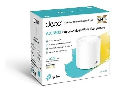 Tp-link Deco X20 Wifi Mesh, Wifi 6 Dual Band Ax1800 1pack