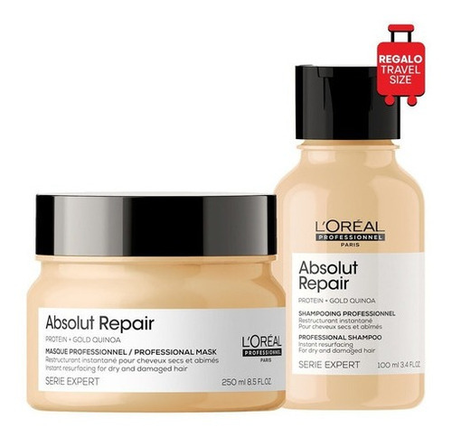  L'oreál Profesionnel Kit Absolut Repair Shampoo + Mascarilla