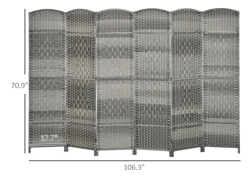 Separador De Habitación De 6 Paneles, Visualización P...