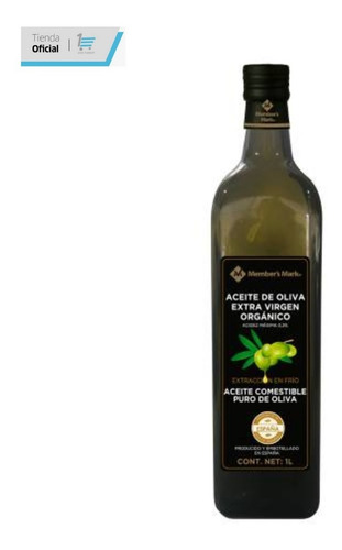 Aceite De Oliva Member's Mark Extra Virgen Orgánico 1 Lt