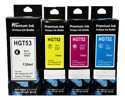 Kit 4 Botellas Hgt51-52 Cmyk Para Hgt 520 525 580 585 615