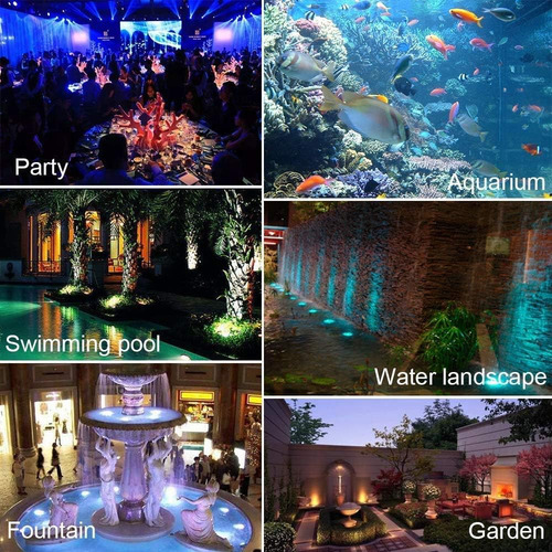 Luces De Estanque Subacuáticas 36 Bombillas Led Con Temporiz