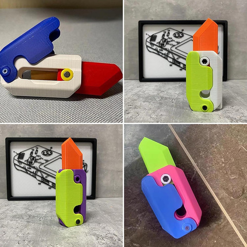 Cuchillos Gravedad 3d Cuchillo Zanahoria Alivio Estrés, 3 Pi