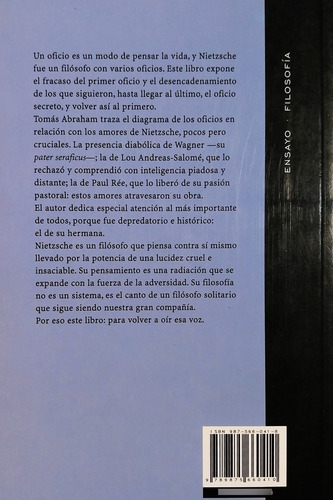 El Último Oficio De Nietzsche - Tomás Abraham