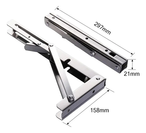 Soporte Plegable Triangular Tipo K De Acero Inoxidable