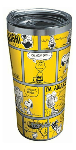 Tervis Peanuts-70th Comic Strip Vaso Aislante, 20 Oz, Acero