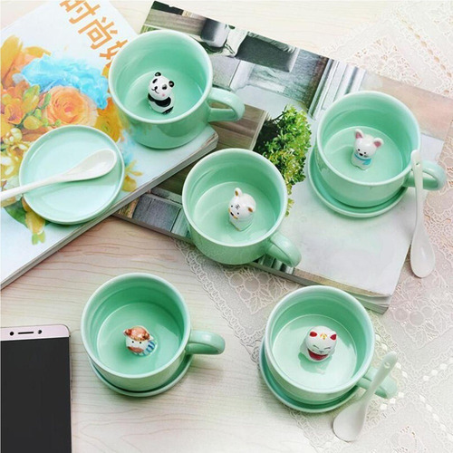 2 Tazas De De Cerámica Pintadas , Taza , Taza De Té,