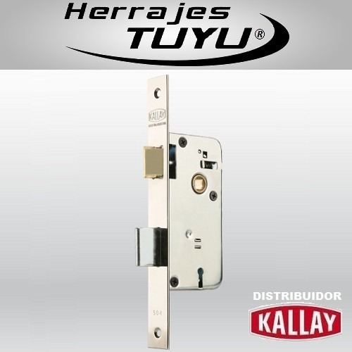 Imagen 2 de 4 de Cerradura Puerta Placa Interior Casa Kallay 504 Frente Ancho