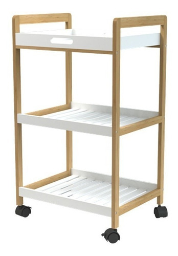 Carrito Servicio Bamboo Café Blanco Or-440192 Namaro Design