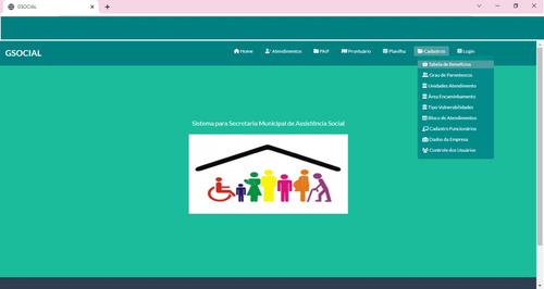 Sistema Web Controle Gestão Assistência Social