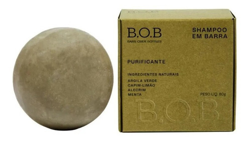 Bob - Shampoo Sólido (barra) - Purificante