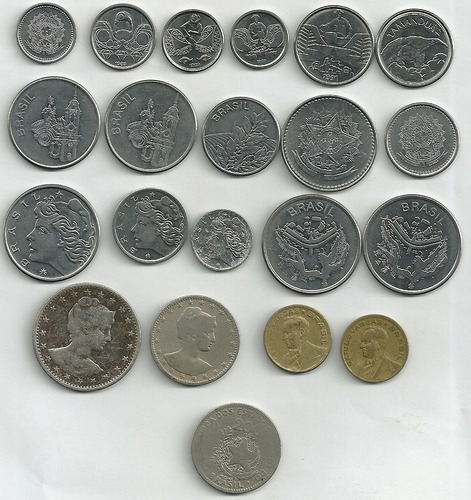 200 400 Réis 1901 + 10 Centavos 1986 1989 + 16 Moedas