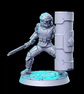 Escultura De Shinra Riot Trooper De Final Fantasy 32mm List