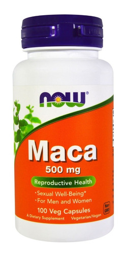 Maca Peruana Now Foods 500mg 100% 100 Capsulas Importada Eua