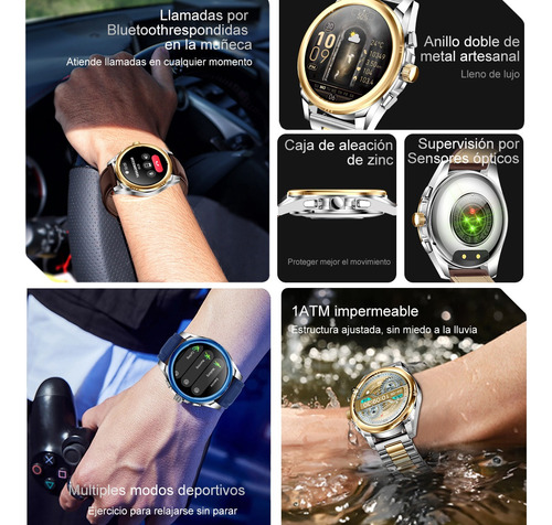 Smartwatch Relojes Inteligentes Hancdon Kc83 Bluetooth Versión 3.0/5.3 Pantalla Hd Bluetooth Llamada Inteligente Monitor De Sueño Azul